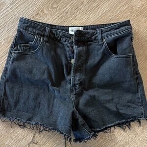 Rollas high rise cutoff black shorts. 32